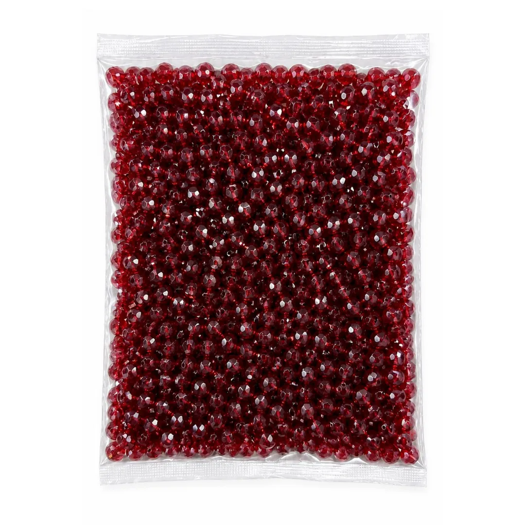Plastic Round Faceted Beads