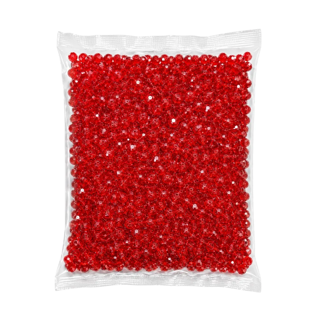 Plastic Round Faceted Beads