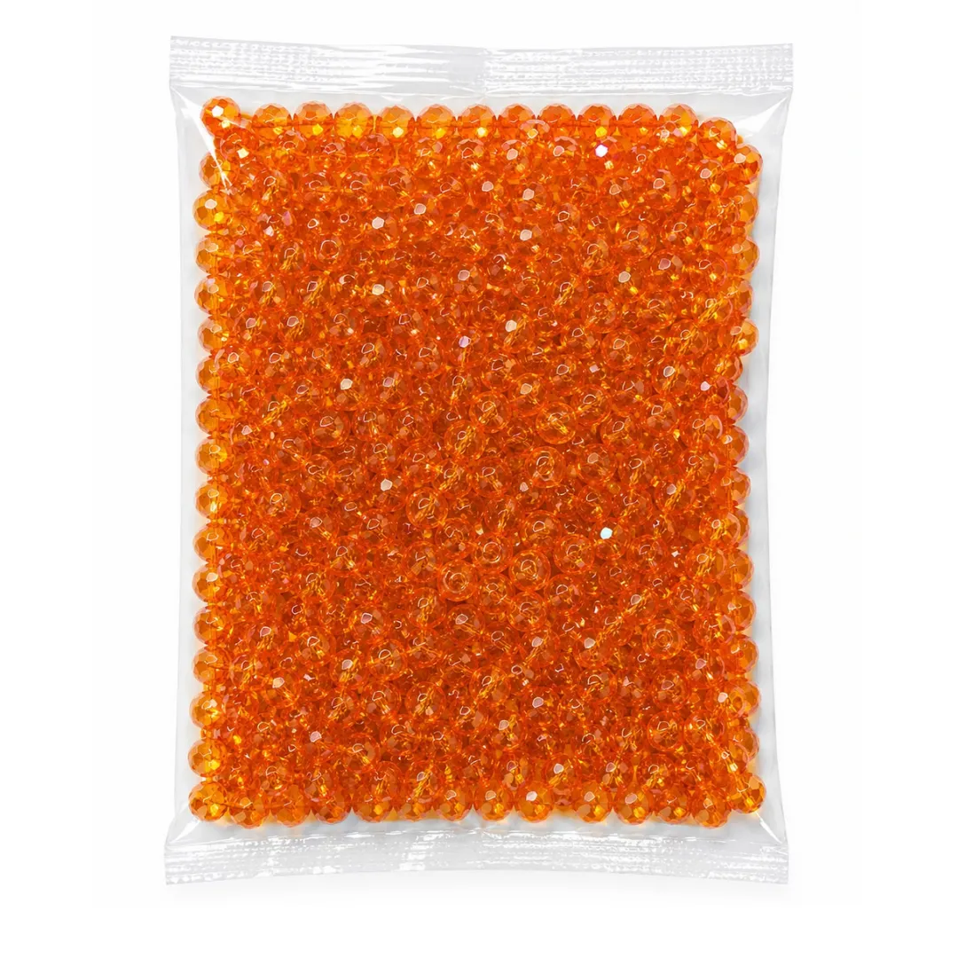 Plastic Round Faceted Beads