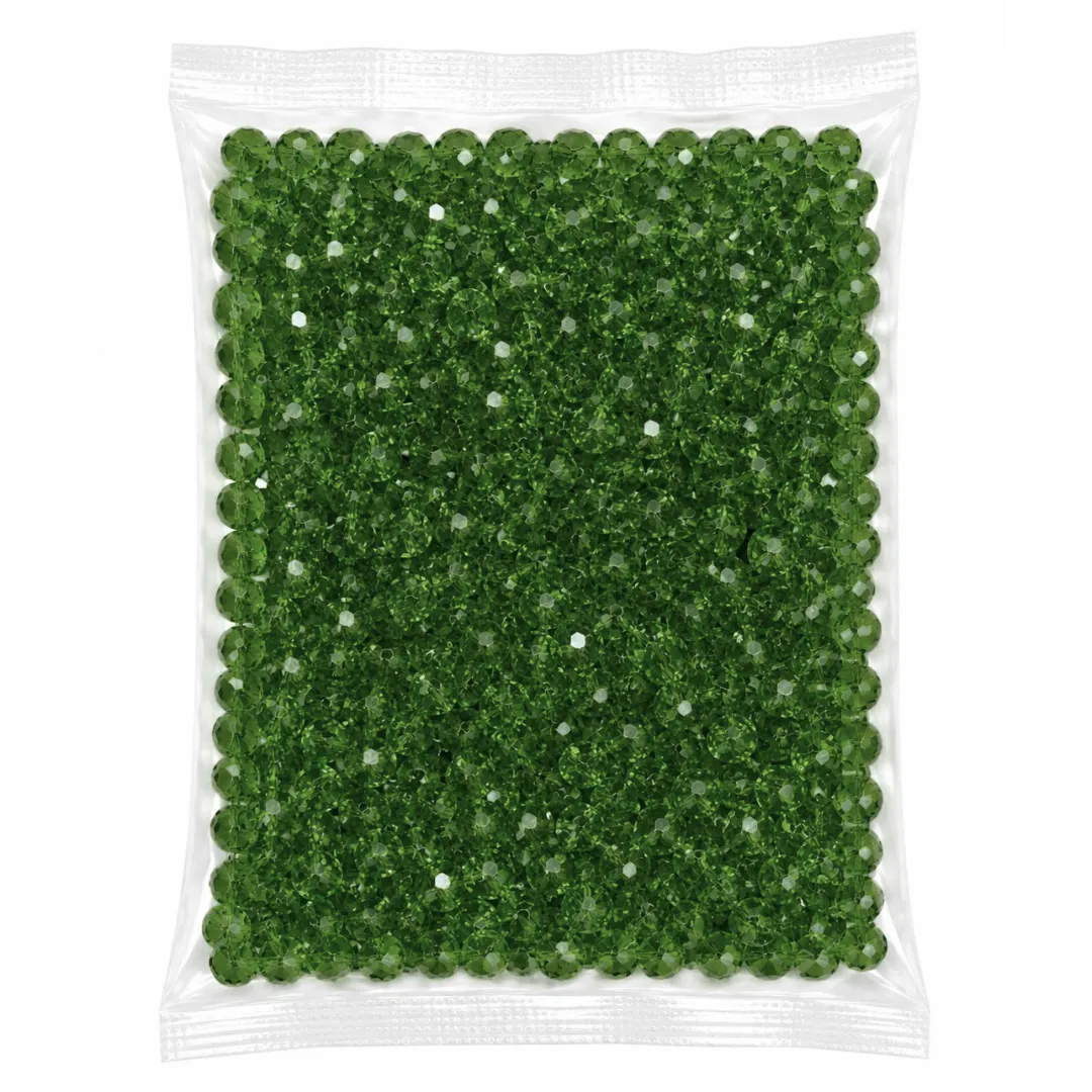 Plastic Round Faceted Beads