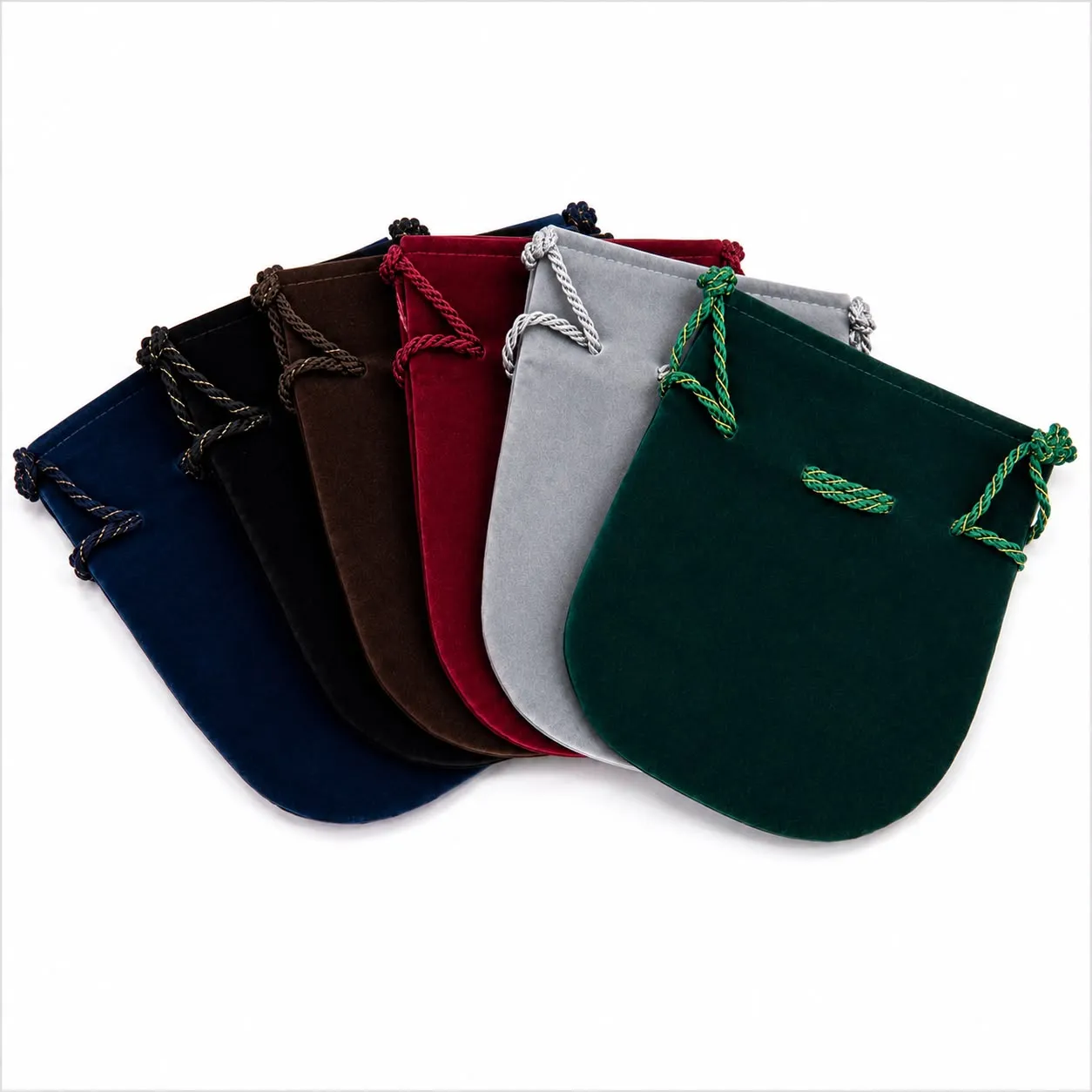 Curved Bottom Velvet Bags