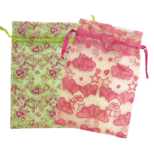 Organza Heart Bags