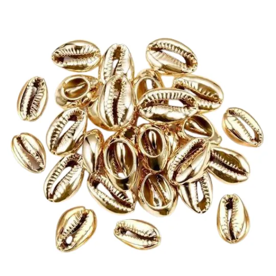 Metallic Cowrie Beads