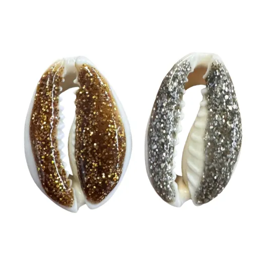 Glitter Cowrie Beads