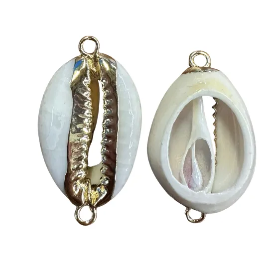 Cowrie Connectors with Metal Belt