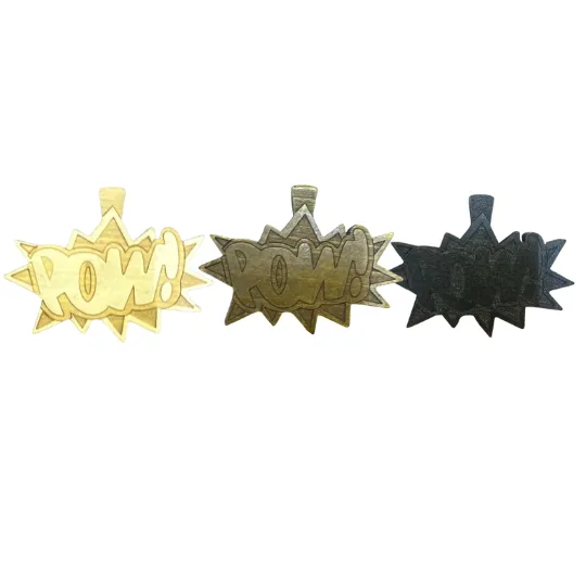 Pow Wooden Pendants