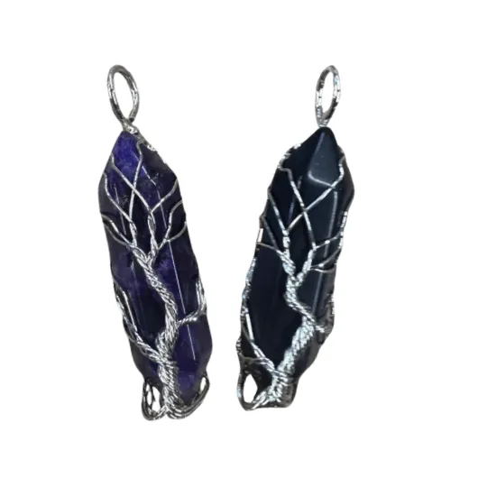 Stone Healing Sticks  wrapped with wire