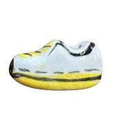 Glass Bead Charm QL-01 Sneakers - Yellow, 17mm