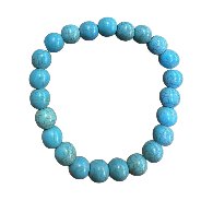 Semi Precious Stone Bracelet HS-8MMX23 - Chinese Turquoize, 8mm #2
