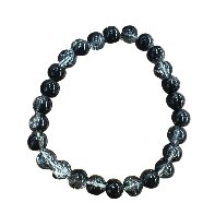 Semi Precious Stone Bracelet HS-8MMX23 - Cracked Quartz, 8mm