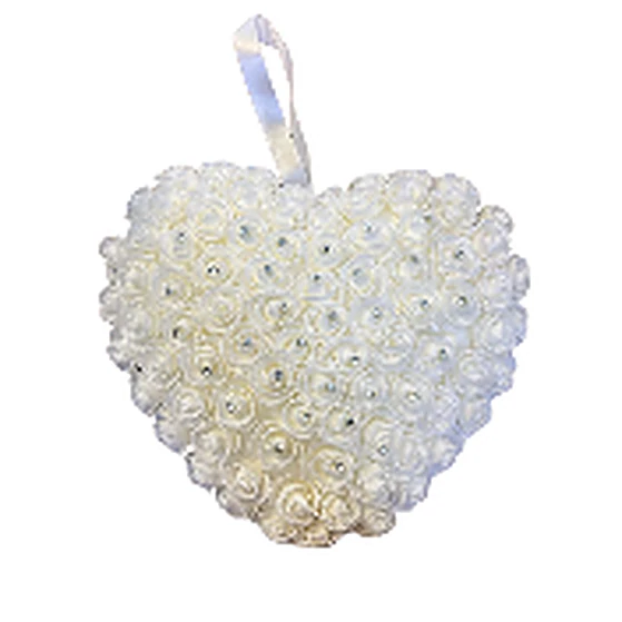 floral heart shaped rose wreath