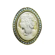 Metal Cameo Brooch LM-02