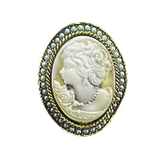 Metal Cameo Brooch LM-02