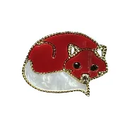 Metal Fox Brooch LM-09