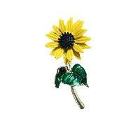 Metal Sunflower Brooch LM-08