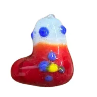 Glass Bead Charm FX240009 Winter sock/Christmas Stocking