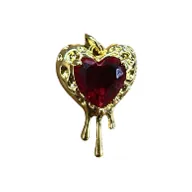 Heart Pendant with stone(Brass)