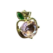 Apple Pendant with stone Gold (Brass)