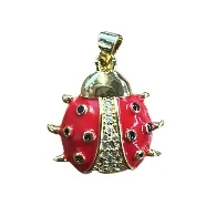 Lady Bug Pendant gold (brass)