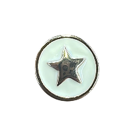 Metal Round Bead with Star design